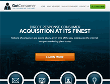 Tablet Screenshot of gotconsumer.com